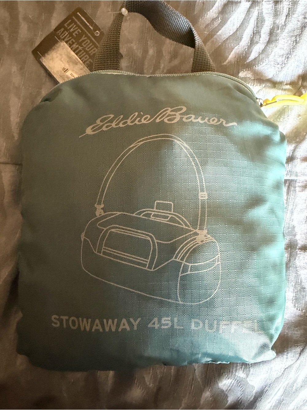 Eddie Bauer Stowaway 45L Packable Duffel Bag NWT Sage Green Travel Bag